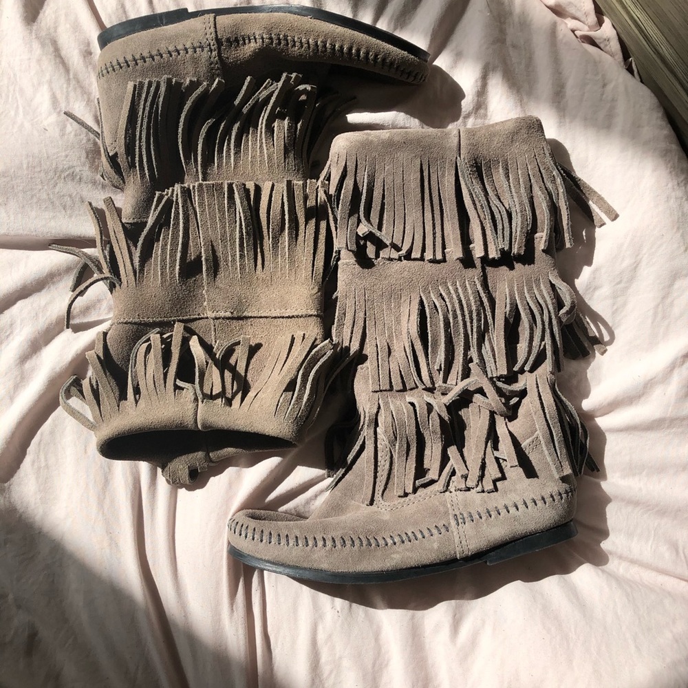 Minnetonka 3 Layer Fringe Boot - image 2